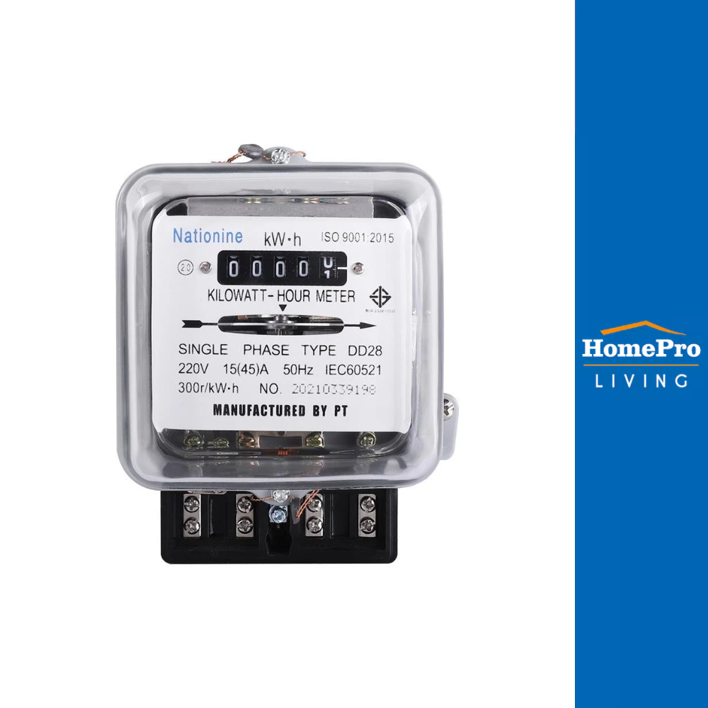 NATIONINE มิเตอร์ไฟ 15/45A DD28 1 เฟส 2 สาย จัดส่งโดย HomePro ราคา ถูกที่สุด ดีลบีเคเค