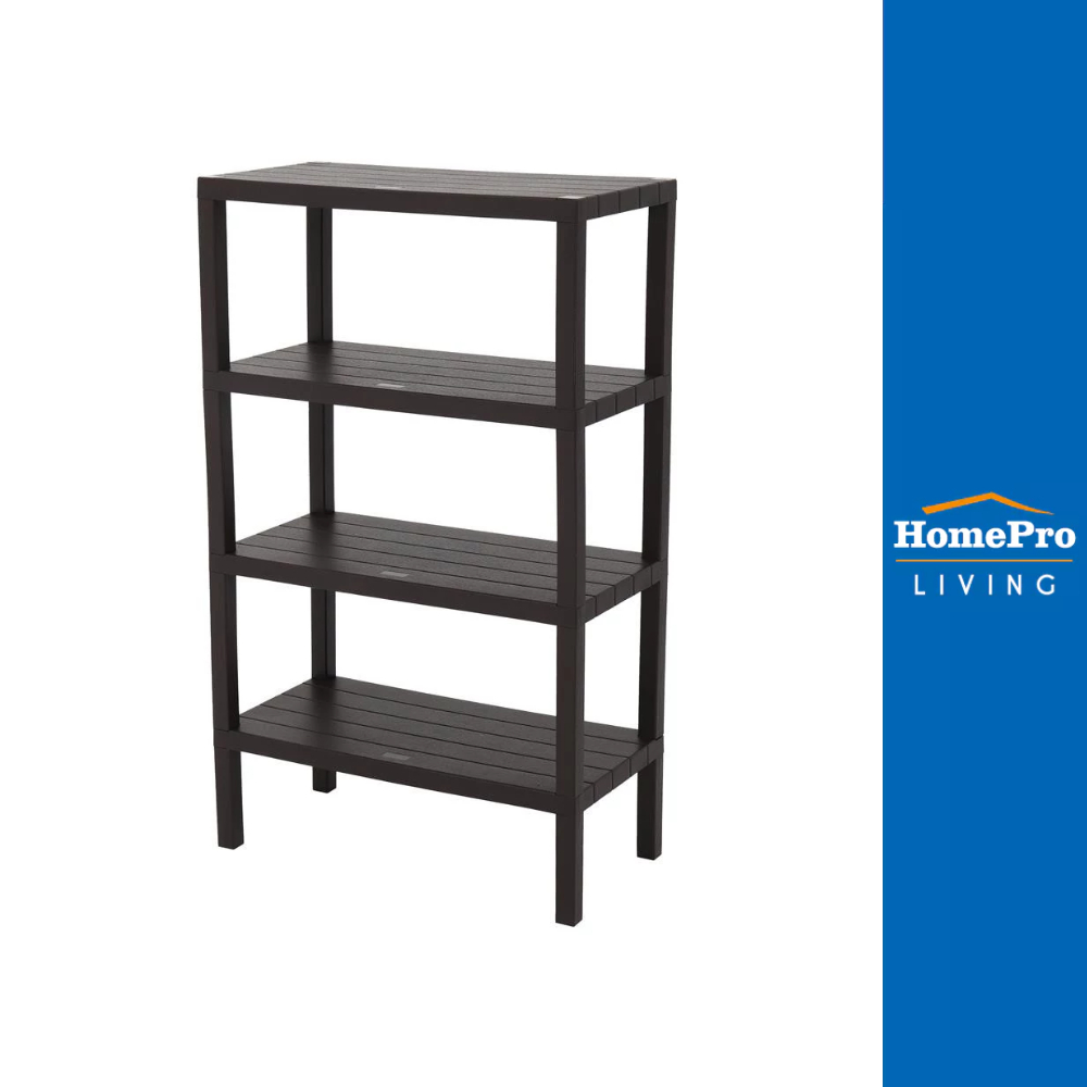 HomePro ชั้นวางของ 4 ชั้น 30x60x100 cm สีน้ำตาล แบรนด์ STACKO