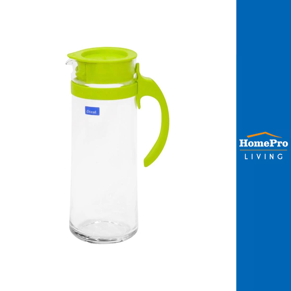 OCEAN เหยือกน้ำแก้ว PATIO 1.265 ลิตร สีเขียว