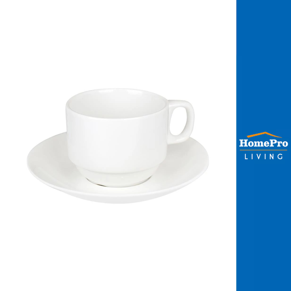 KECH ชุดถ้วยกาแฟ PORCELAIN 150 มล. SNOW จัดส่งโดย HomePro