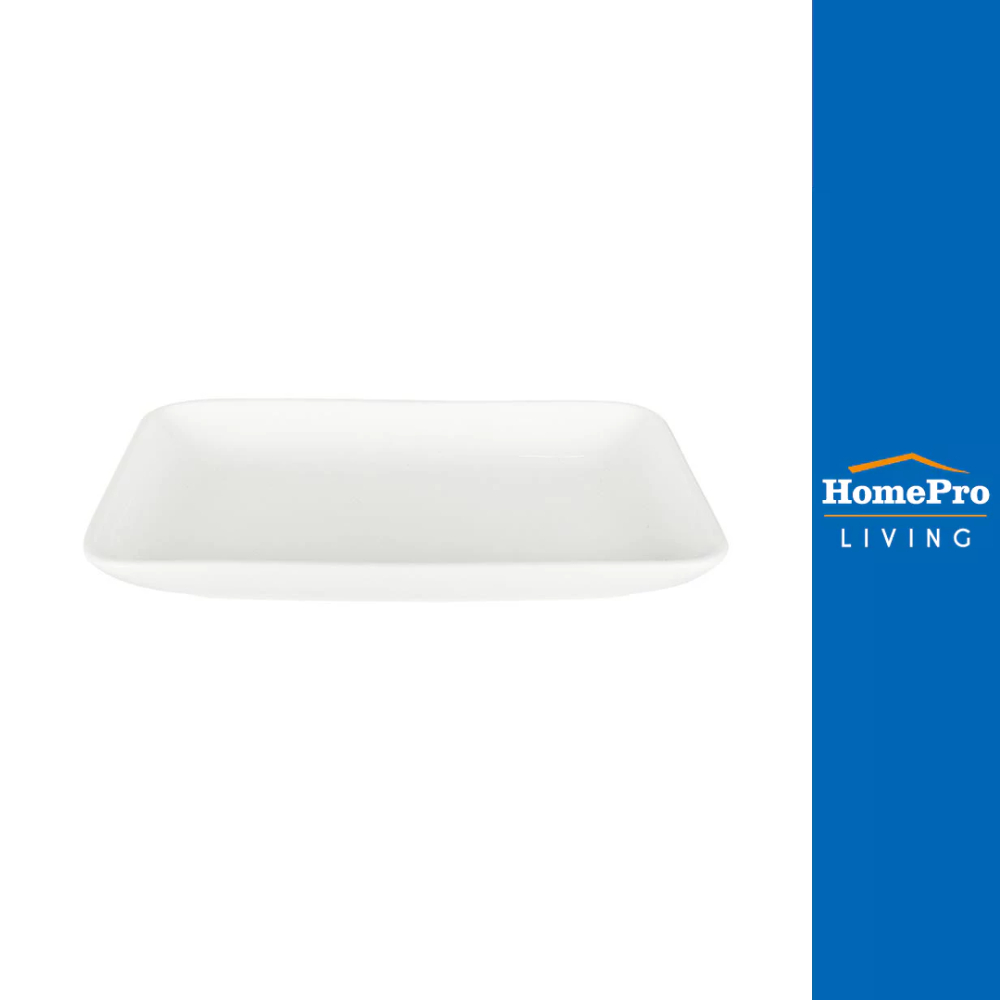 HomePro จาน PORCELAIN เหลี่ยม 8 นิ้วx5 นิ้ว KECH SNOW แบรนด์ KECH