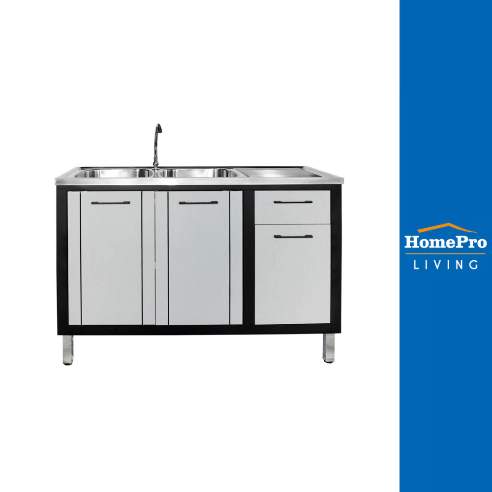 HomePro ตู้ตั้งพื้น HARVIN 2 หลุม 1 ที่พัก 120x85x50 ซม. สีเทา แบรนด์ CABIN