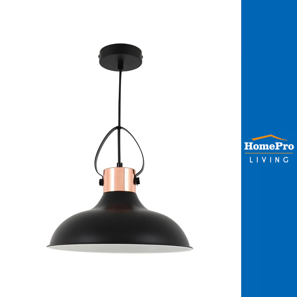 CARINI ไฟช่อ P180420-BLACK โลหะ MODERN สีดำ/ROSEGOLD 1 หัว จัดส่งโดย HomePro