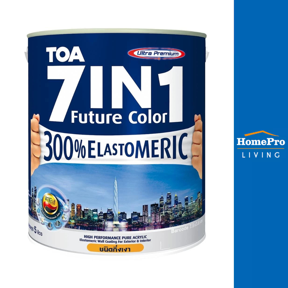 TOA สีน้ำทาภายนอก 7 IN 1 BASE A กึ่งเงา 10 ลิตร