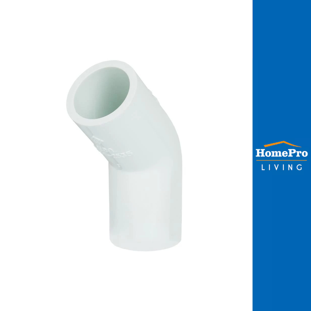 ท่อน้ำไทย ข้องอ 45 องศา 1/2 นิ้ว สีขาว จัดส่งโดย HomePro