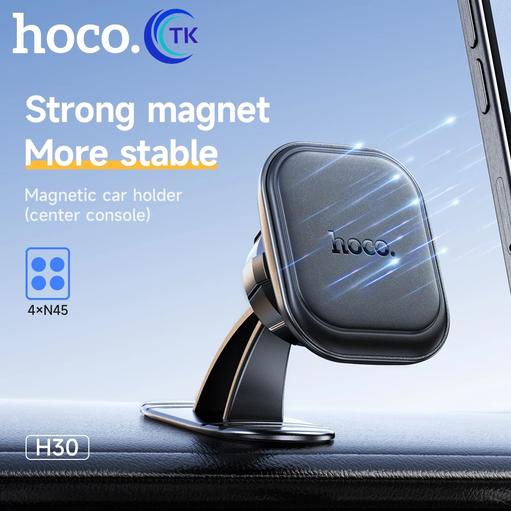 Hoco H30 ที่ยึดโทรศัพท์ Brilliant magnetic Car แบบแม่เหล็กสำหรับคอนโซลในรถยนต์ ขาตั้งมือถือติดคอนโซลแบบแม่เหล็ก พร้อมส่ง