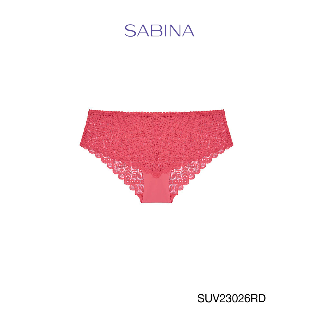 Sabina Basic Lace Winter 23  กางเกงในทรงบอยเลค รหัส SUV23026RD - สีแดงเข้ม