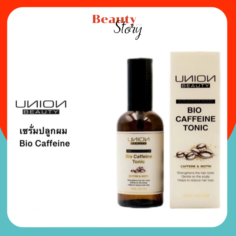 โทนิคปลูกผม สูตรกาแฟ & ไบโอติน Union Hair Loss Prevention Bio Caffeine Tonic บำรุงผม ยูเนี่ยน 100ml