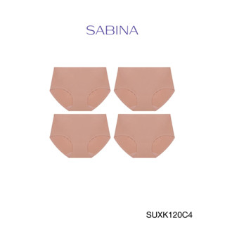 Sabina กางเกงชั้นใน (Set 4 ชิ้น) (ทรงHalf) รุ่น Soft Collection Seamless รหัส SUXK120C4 สีเนื้อแทน