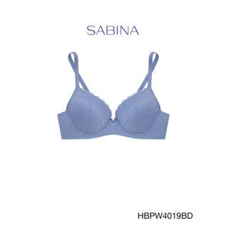 Sabina เสื้อชั้นใน Habpy Push มีโครง ฟองน้ำไม่ดันทรง รหัส HBPW4019BD สีน้ำเงินเข้ม