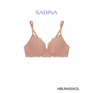 Sabina เสื้อชั้นใน Habpy Non Push Invisible Wire (ไม่มีโครง) ฟองน้ำไม่ดันทรง รหัส HBUN4004OL สีส้มอ่อน