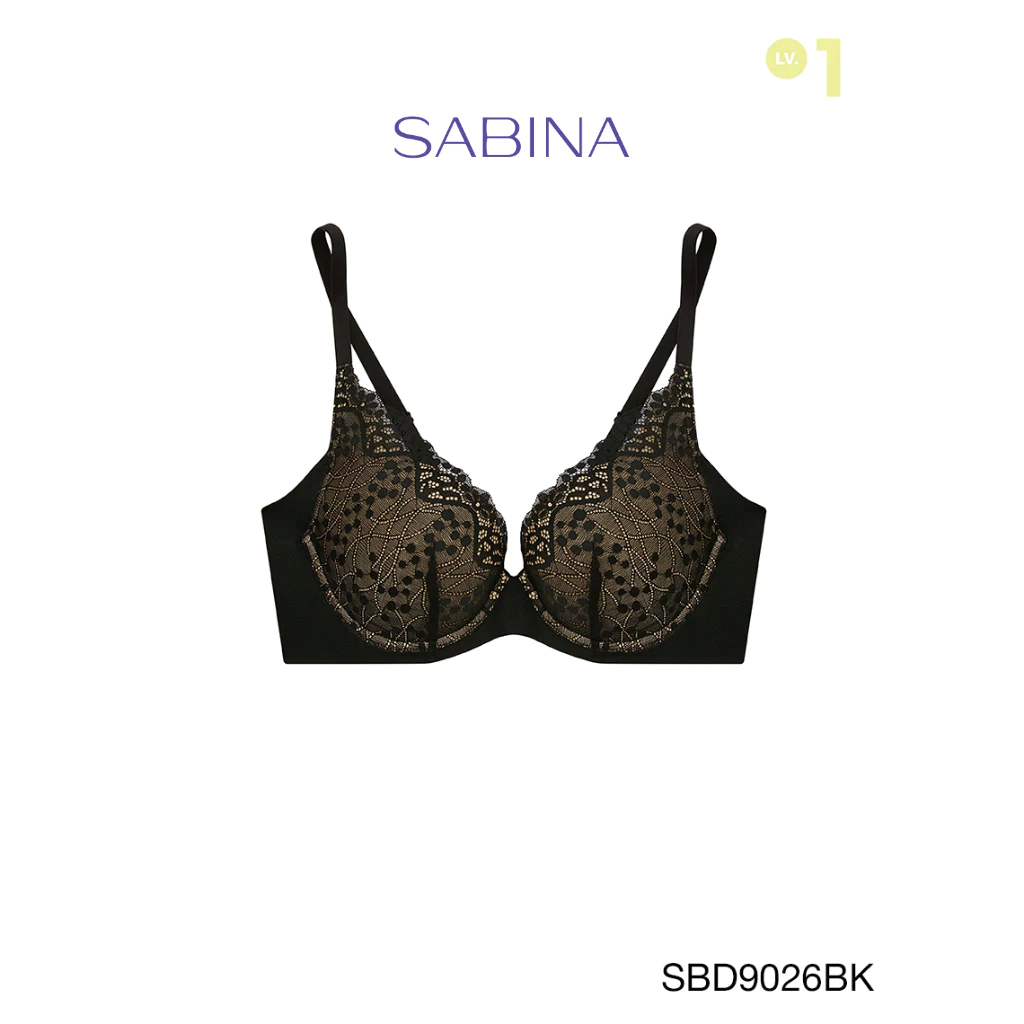 Sabina เสื้อชั้นใน มีโครง Seamless Fit รุ่น Perfect Bra รหัส SBD9026BK สีดำ