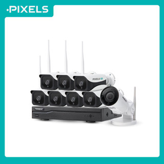 Wi-Fi KITS X SERIES ZOOM NEW GEN 7+1 PTZ กล้องวงจรปิดไร้สาย PIXELS หมุน 180 คมชัด 3 ล้านพิกเซล