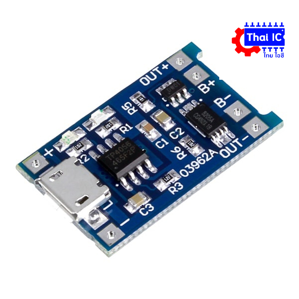 โมดูลชาร์จแบตเตอรี่ลิเธียม TP4056 TC4056 1A Lipo Battery Charging Board Micro USB with current prote
