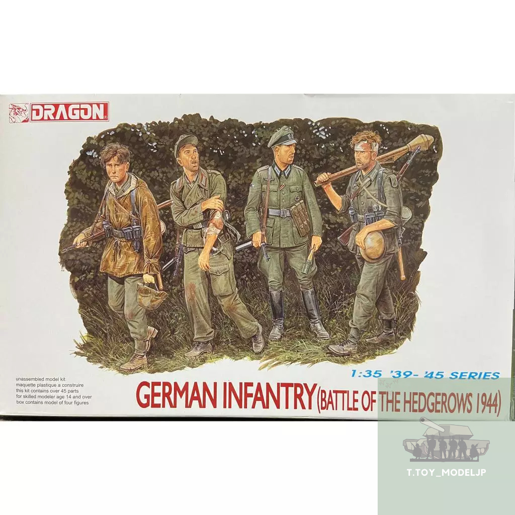 Dragon 1/35 German Infantry Battle Of The Hedgerows 1944) โมเดลทหารเยอรมัน โมเดลทหารสงครามโลก โมเดลท