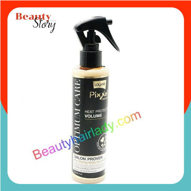 Lolane pixxel🚓สเปรย์ ป้องกันความร้อน🙆จากไดร์-ที่หนีบผม โลแลน พิกเซล ฮีท โพรเทค heat protection volume spray 200ml.