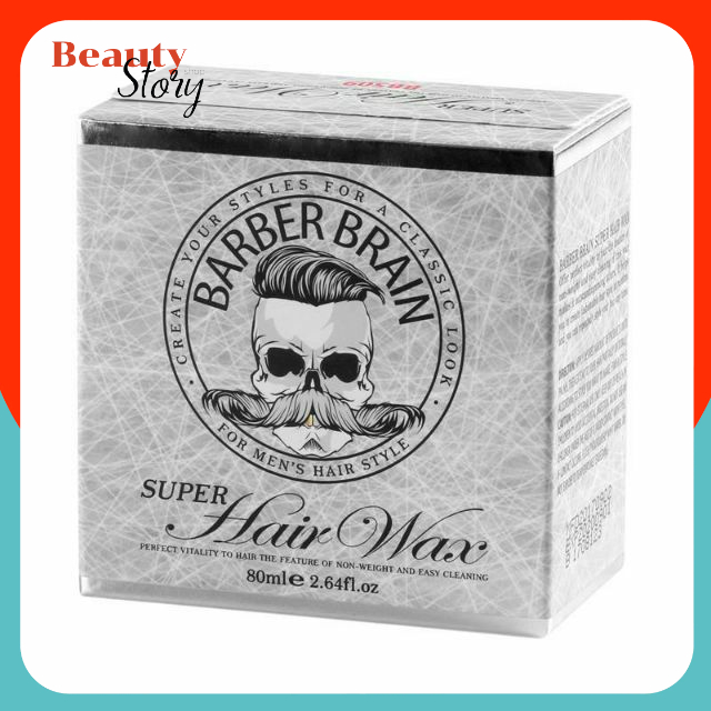 Barber Brain Super Hair Wax (กระปุกเทา) บาร์เบอร์ เบรน ซุปเปอร์ แฮร์ แว๊กซ์ เนื้อ แมท จัดทรงผม เซ็ท matte langel L'ANGEL