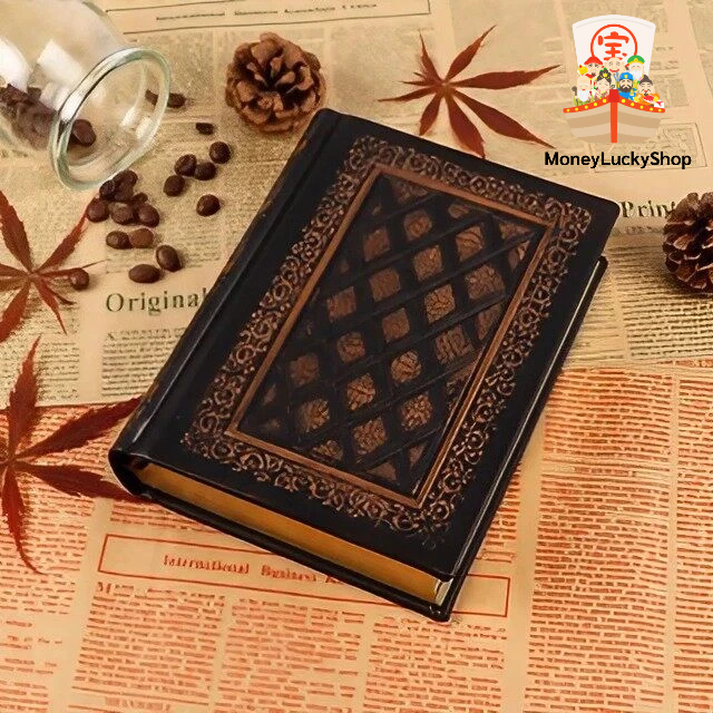 สมุดบันทึกธุรกิจแฮนด์เมดหนังเทียมลายนูน โน๊ตบุ๊คย้อนยุค ยุโรป Handmade Business Notepad Faux Leather