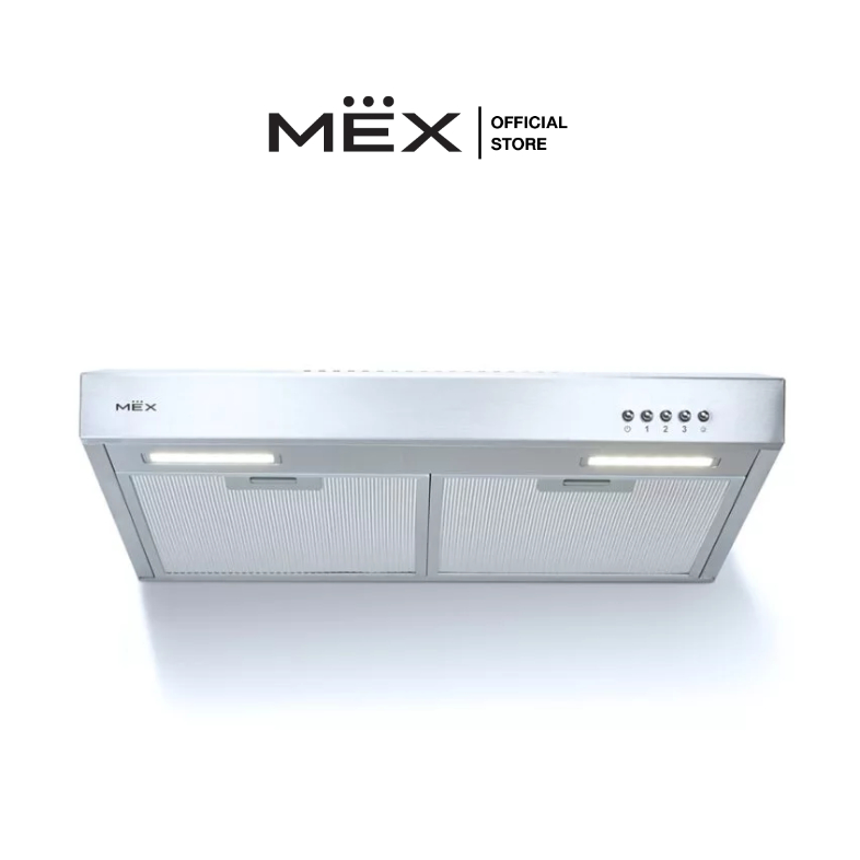 MEX รุ่น 3826X60 เครื่องดูดควันสเตนเลส สตีล ขนาด 60 ซม. (สามารถใช้ระบบหมุนเวียนภายในได้)