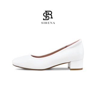 SIRENA รองเท้าหนังแท้ ส้น 1.5 นิ้ว รุ่น ARIEL สีขาว | รองเท้…
