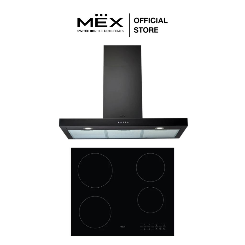 MEX Set รุ่น HVC264 + K633B90 เตาไฟฟ้าฐานกระจกเซรามิคและเครื่องดูดควันแบบสลิมไลน์