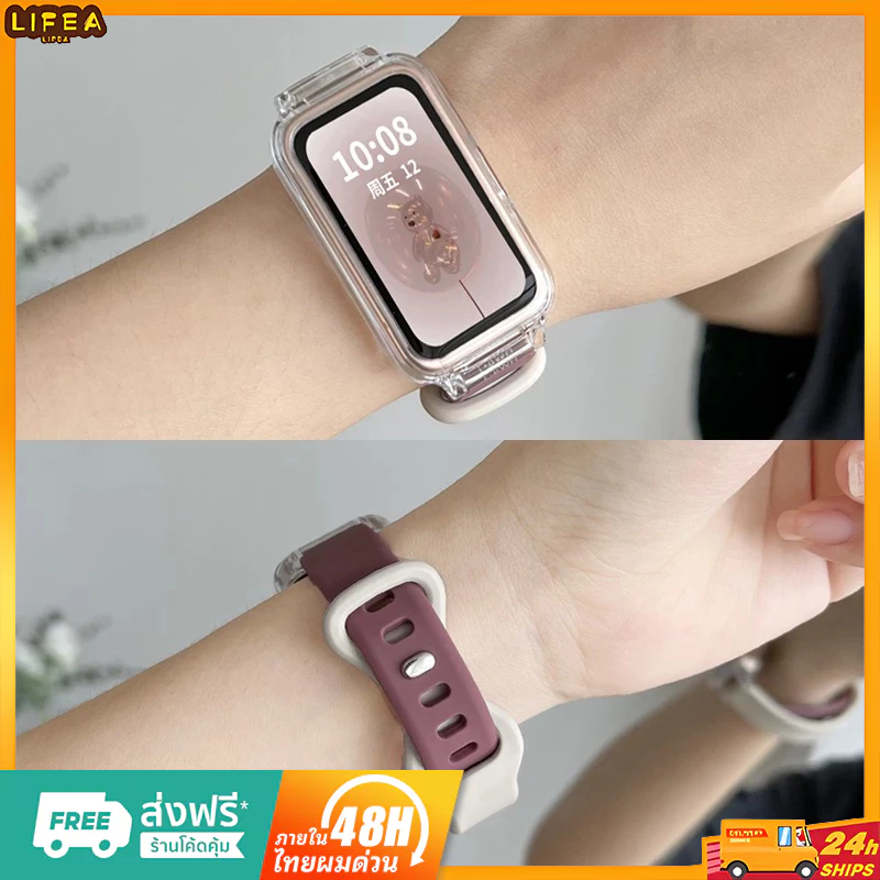 สายนาฬิกาข้อมือซิลิโคน แบบเปลี่ยน สําหรับ HUAWEI BAND 9 / 7 / 8 / 7 NFC / 8 NFC Smartwatch