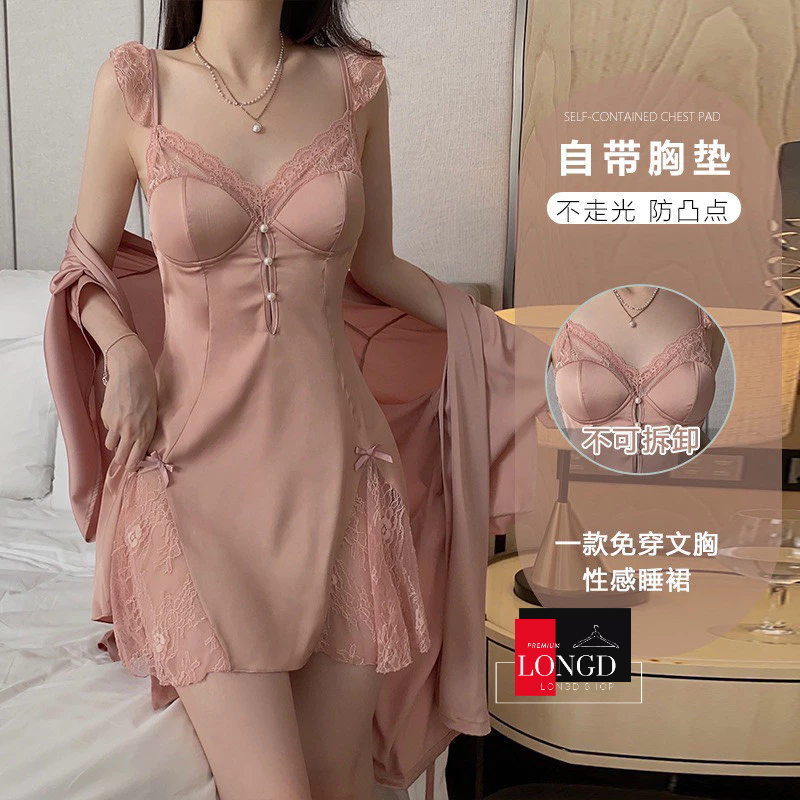 ชุดนอนเซ็กซี่ Sexy ชุดนอนไม่ได้นอน [มีฟองน้ำ] งานป้าย qui ruo แท้ DD3179 เคทซี เกรดพรีเมี่ยม มีของส่งในไทย