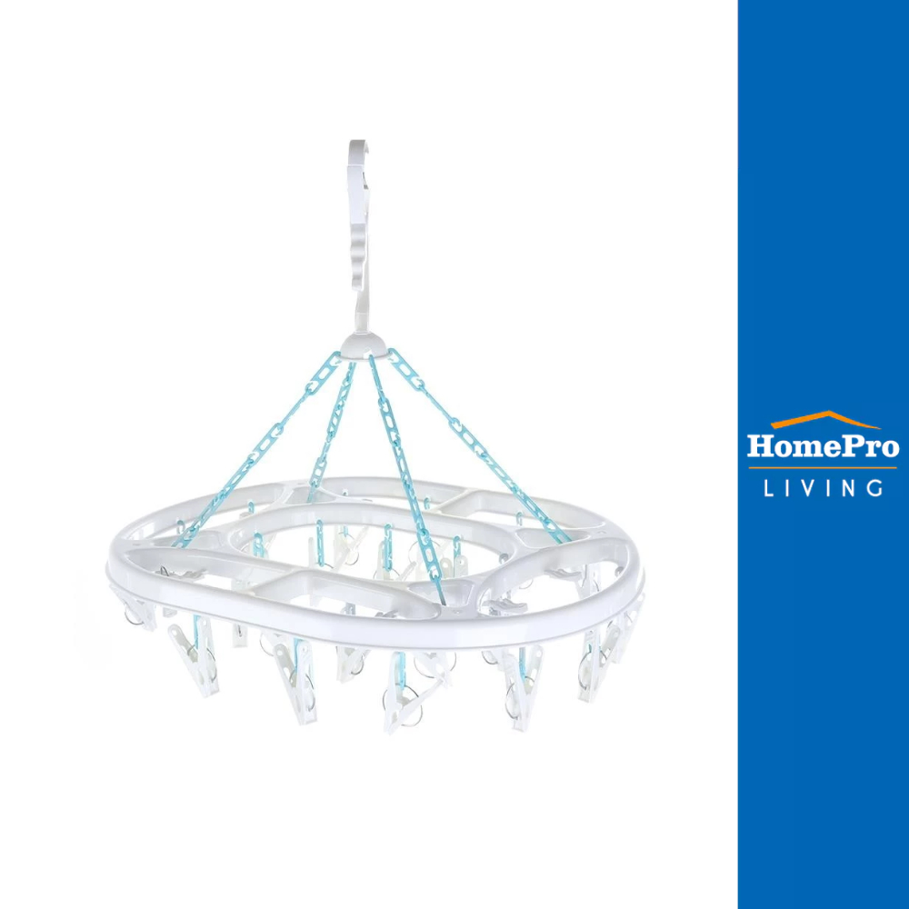 HomePro ห่วงตากผ้าพลาสติกรีใหญ่ 24กิ๊บ PLIM แบรนด์ PLIM