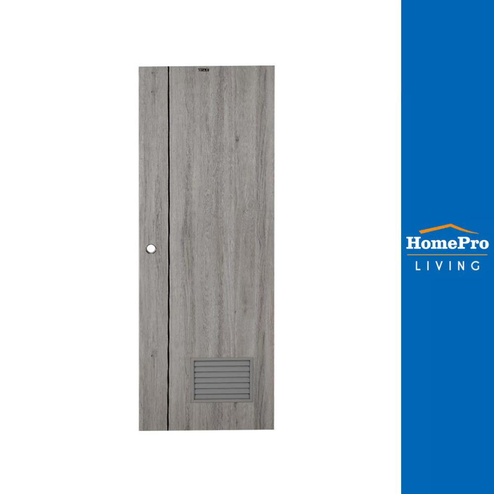 HomePro ประตูห้องน้ำ UPVC LT-05 เกล็ด 70X200 ซม. สี SILVER/GREY แบรนด์ AZLE