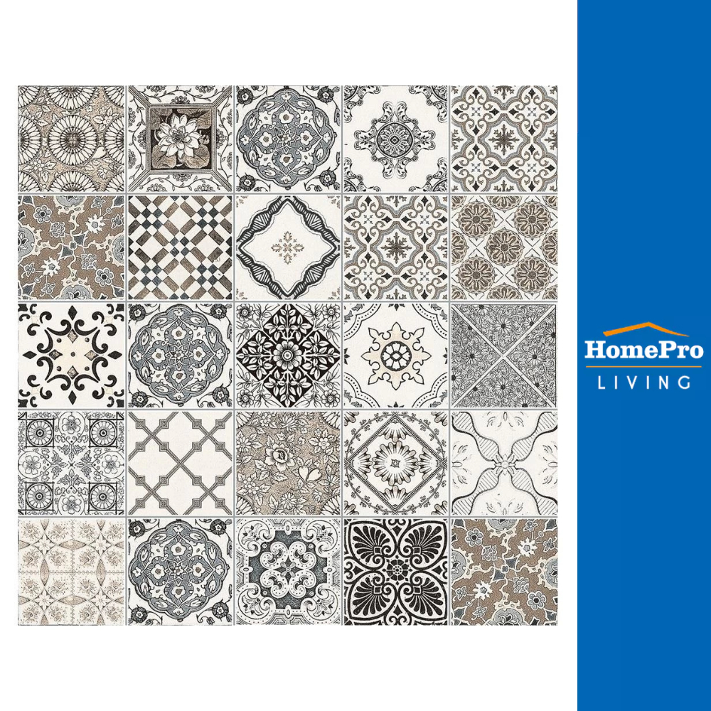 HomePro กระเบื้องพื้น 16x16 นิ้ว คามิน เทา A 0.96M2 แบรนด์ ภูผา