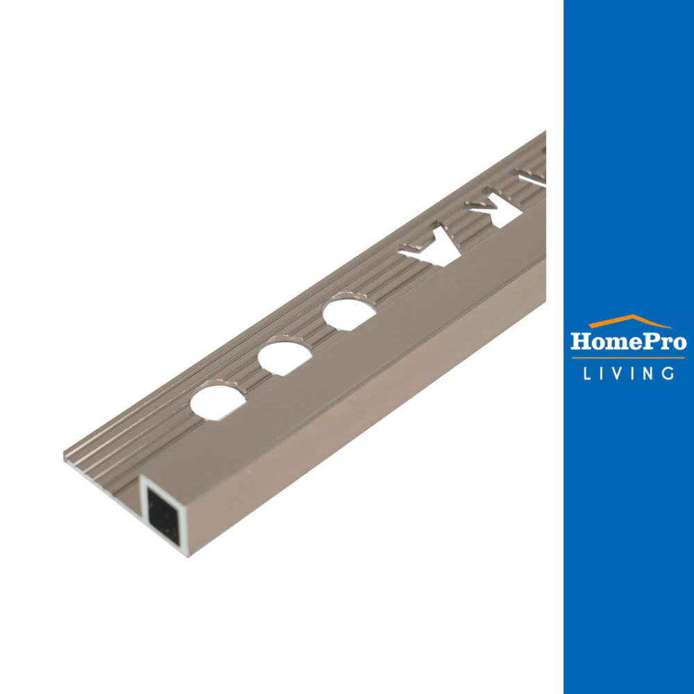 TARA คิ้วอะลูมิเนียมแบบเหลี่ยม 9 มม. 2 ม. สีน้ำตาลเข้มเงา