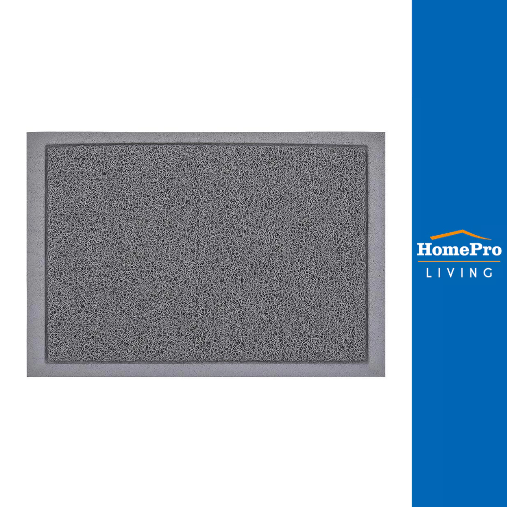 HOME LIVING STYLE พรมเช็ดเท้าดักฝุ่น CLEAN 40x60 ซม. สีเทา จัดส่งโดย HomePro