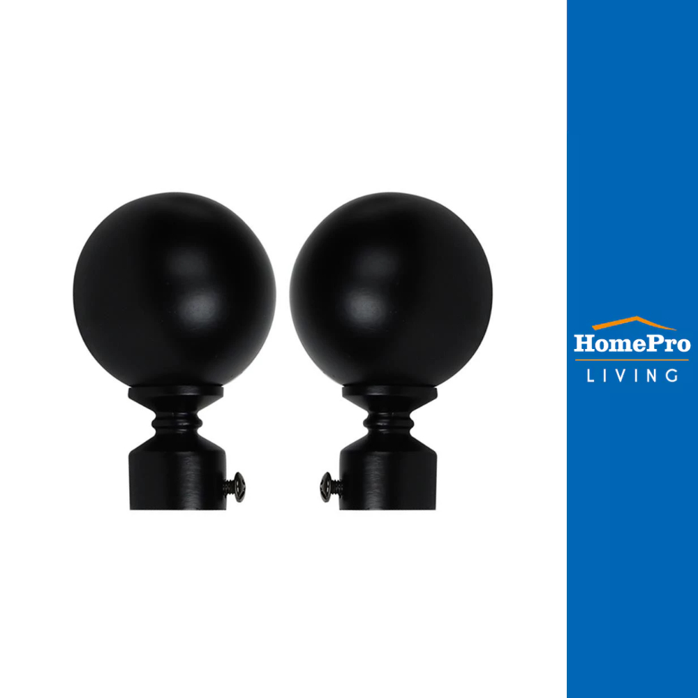 HomePro หัว-ท้ายรางม่าน NIC 19 มม. สีดำ แบรนด์ HOME LIVING STYLE