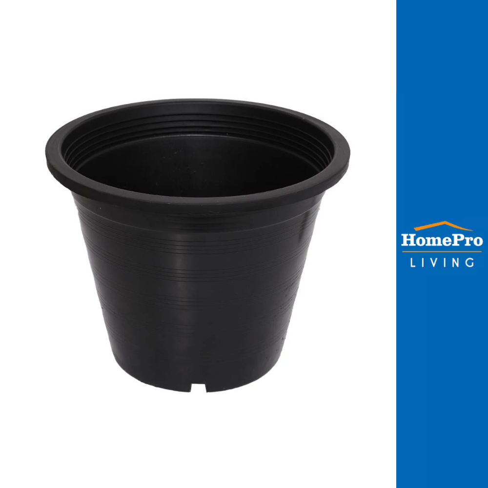 HomePro กระถางพลาสติกปากกลม 12 นิ้ว สีดำ แบรนด์ PNP