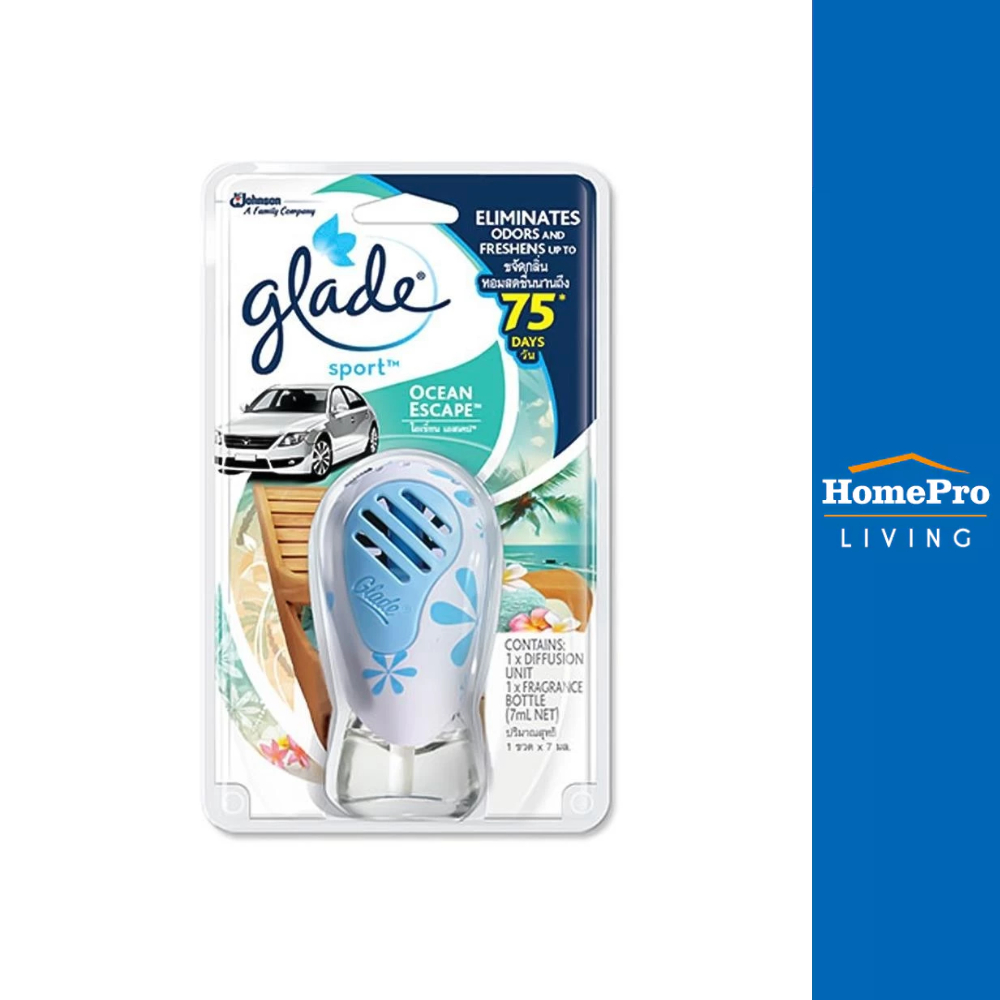 GLADE น้ำหอมปรับอากาศรถยนต์ SPORT 7ml OCEAN ESCAPE