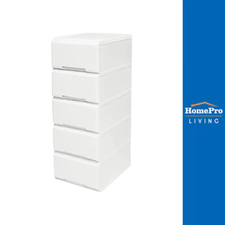 SN ตู้ลิ้นชัก 5 ชั้นทึบ STACKOGARDEN 40x50x113 ซม. สีขาว จัดส่งโดย HomePro