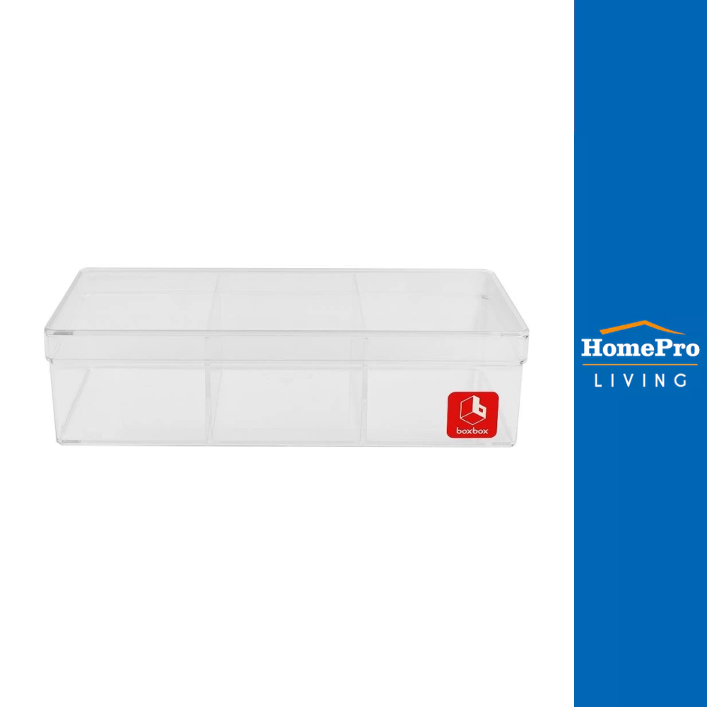 NAM NGAI HONG กล่องแบ่งช่อง 3 ช่อง BOXBOX 639L 10x21x6 ซม. สีขาว