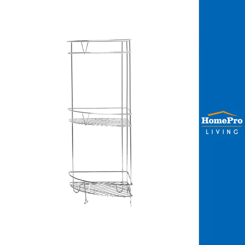 HomePro ชั้นเข้ามุม ชั้นวางเข้ามุม สแตนเลส 3 ชั้น รุ่น HWS057 แบรนด์ KECH