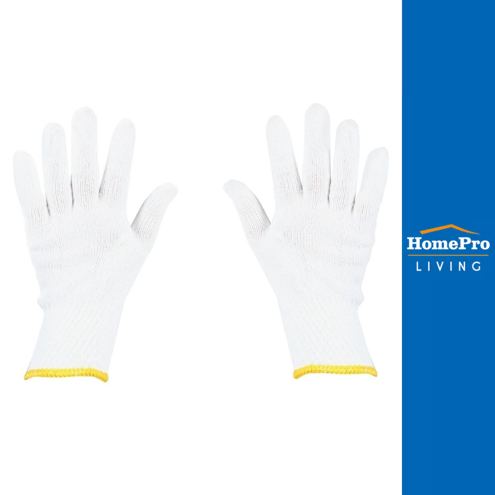 FITT ถุงมือทอเสริมจุดPVC 7 นิ้ว สีขาว จัดส่งโดย HomePro