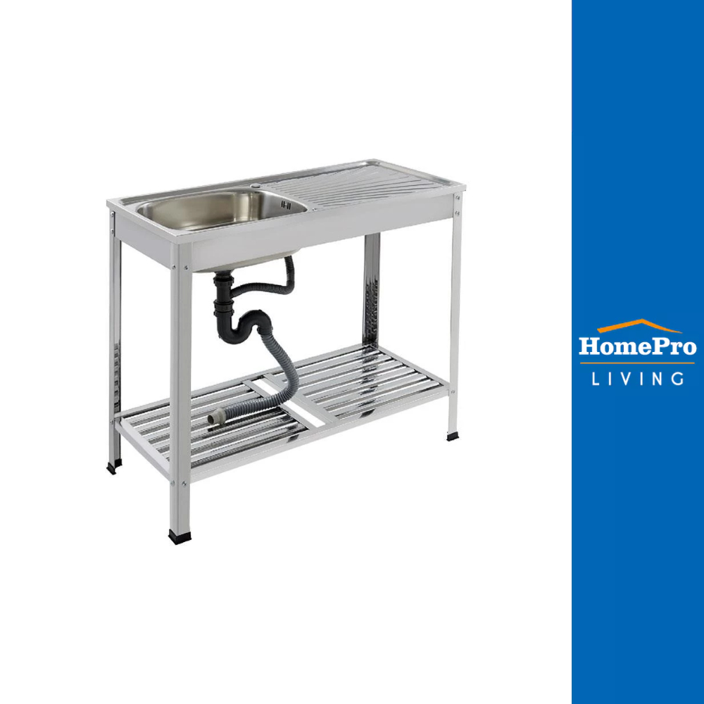 HomePro ซิงค์ขาตั้ง 1หลุม 1ที่พัก FS-9643 JT สเตนเลส แบรนด์ DYNA HOME