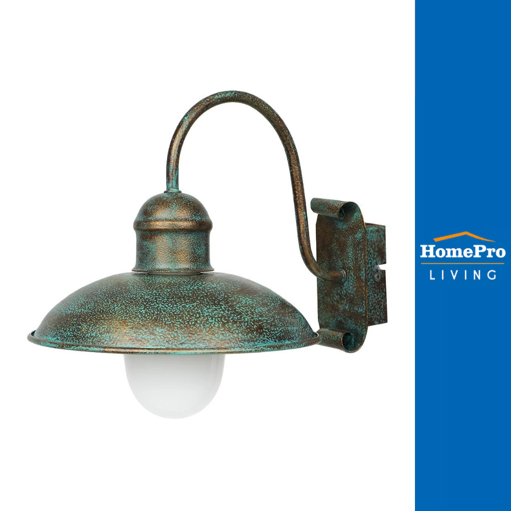 HomePro ไฟกิ่งใน W9856-1 แก้ว/โลหะ คันทรี่ สีน้ำตาล/สีเขียว 1หัว แบรนด์ CARINI