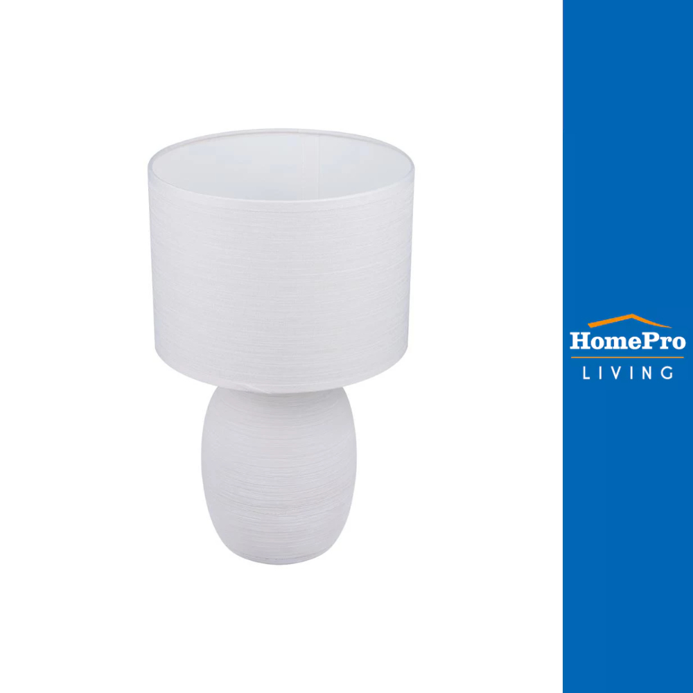 CARINI ไฟตั้งโต๊ะ DH4562-LB สีขาว/น้ำตาล จัดส่งโดย HomePro