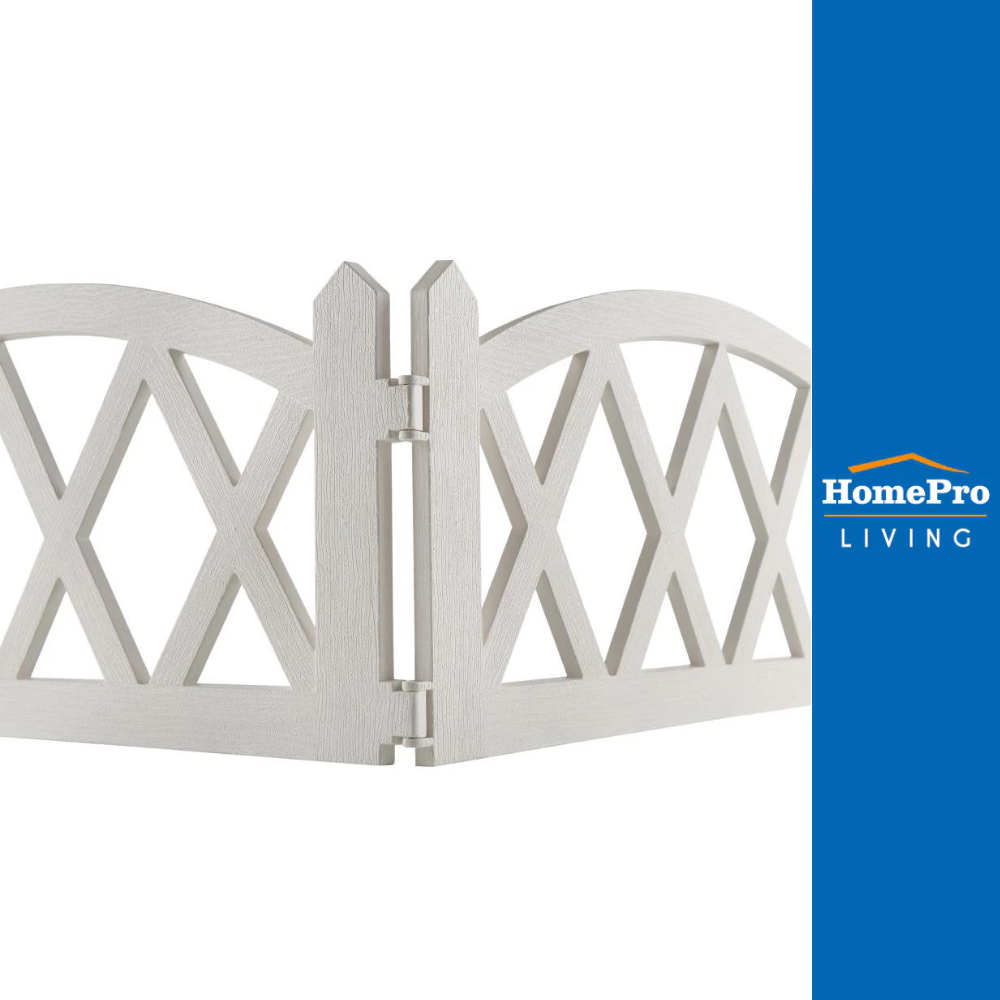 HomePro รั้วพลาสติกตั้งพื้น SPRING HT-806 สีขาว แบรนด์ SPRING