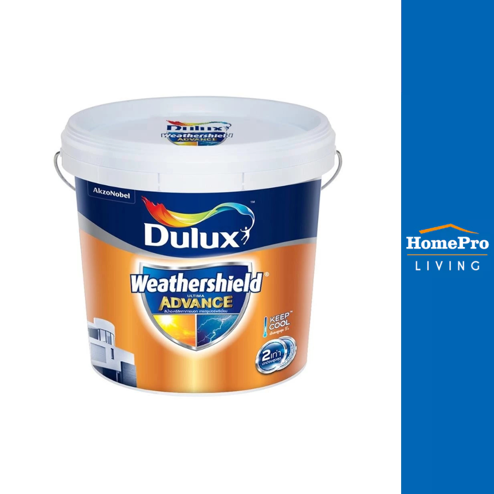 HomePro สีน้ำทาภายนอก WEATHERSHIELD ULTIMA ADVANCE BASE A กึ่งเงา 2.5 แกลลอน แบรนด์ DULUX