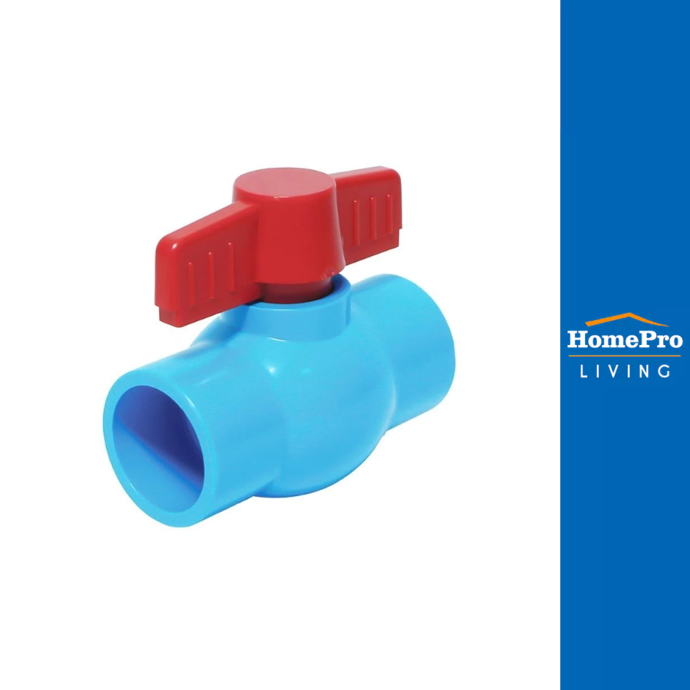 DEXZON บอลวาล์ว PVC 1/2 นิ้ว สีฟ้า จัดส่งโดย HomePro