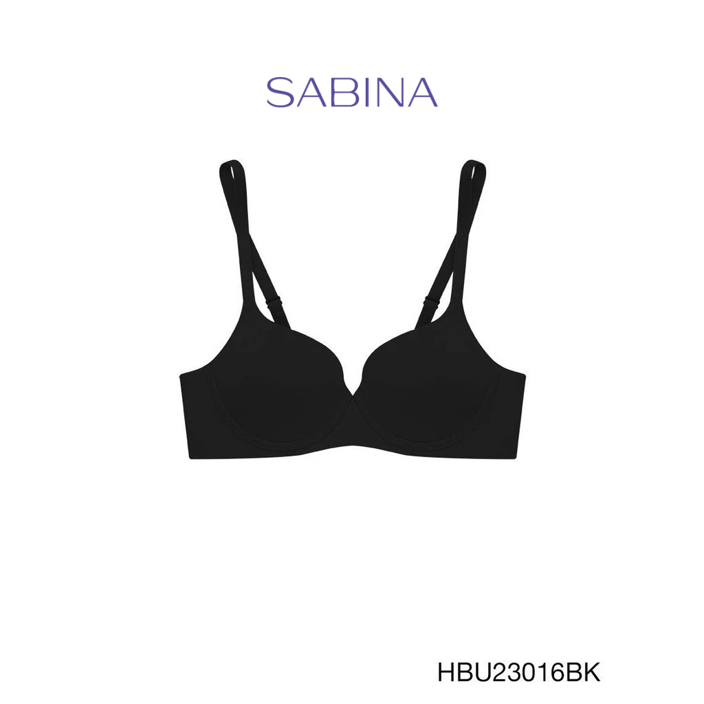Sabina Habpy Pretty Perfect Level 1 เสื้อชั้นใน  มีโครง รหัส HBU23016BK - สีดำ