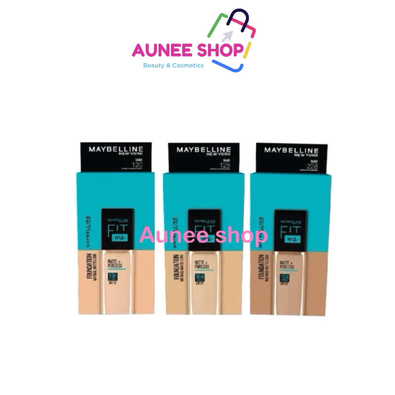 ( 1 ซอง) Maybelline FIT ME! Matte+Poreless Liquid Foundation 5ml เมเบอลีน นิวยอร์ก ฟิต มี แมท+พอร์เลส ฟาวเดชั่น 5 มล.