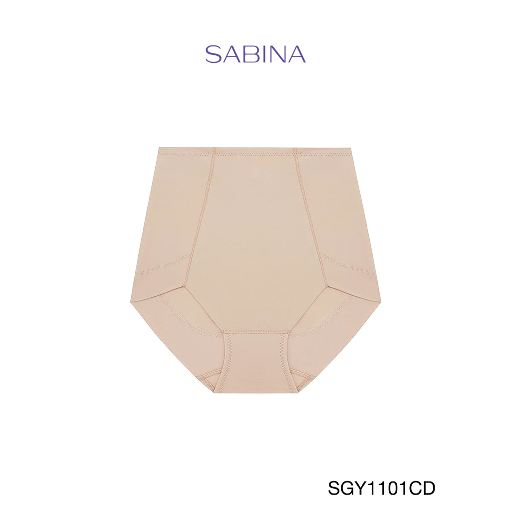 Sabina Wear and Go กางเกงในกระชับสัดส่วนเอวสูงปานกลาง Light Support รหัส SGY1101CD - สีเนื้อเข้ม