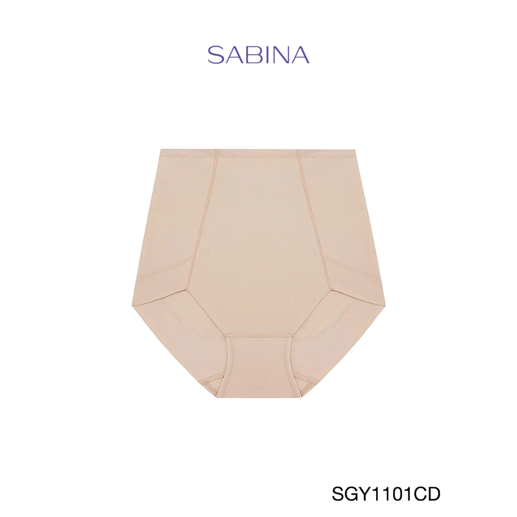 Sabina Wear and Go กางเกงในกระชับสัดส่วนเอวสูงปานกลาง Light Support รหัส SGY1101CD - สีเนื้อเข้ม