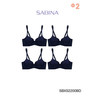 Sabina เสื้อชั้นใน (Set 4 ชิ้น ) มีโครง รุ่น Sixnature รหัส SBXS2200BD สีน้ำเงินเข้ม